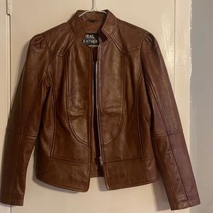 womens small real leather jacket